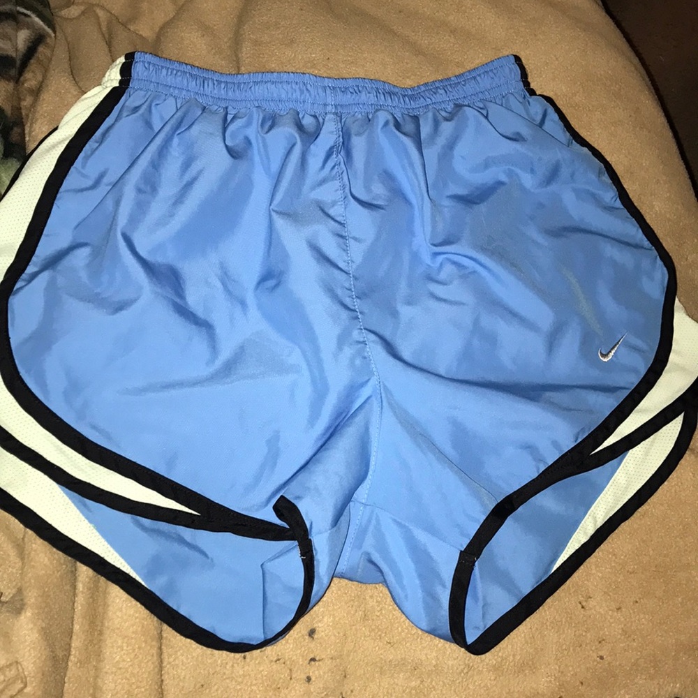Blue and white Nike shorts